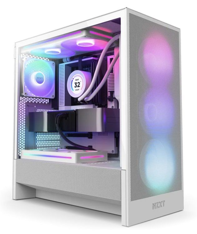 NZXT H5 FLOW RGB EDITION ATX MID TOWER CASE 2024-White