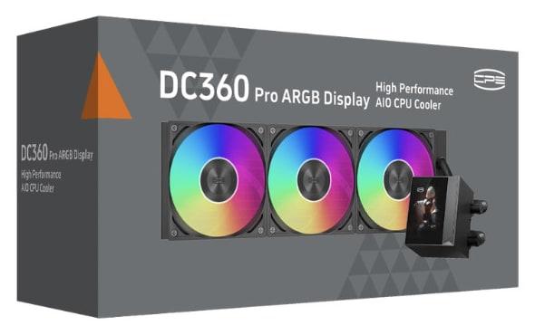 PCCOOLER DC360 PRO ARGB Display 360mm Liquid CPU Cooler with 2.4″ IPS LCD Screen