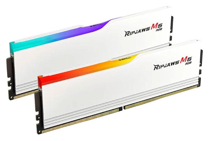 G.SKILL RAM RIPJAWS M5 RGB DDR5 KIT 2X32GB 6000 CL32 XMP WHITE