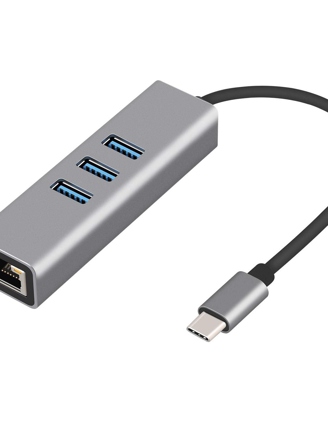 UM14B, 4 IN 1 TYPE C TO RJ45(1000MBPS)+3*USB3.0