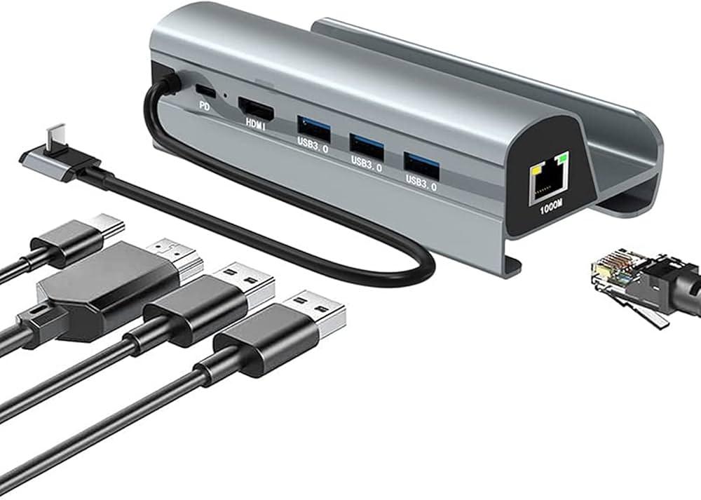 UM10, 6 IN 1 USB C TO HDMI+RJ45(1000MBPS)+3*USB3.0+PD