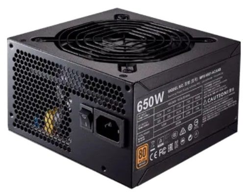 COOLERMASTER MWE 650W 80+PLUS BRONZE BLACK Power Supply