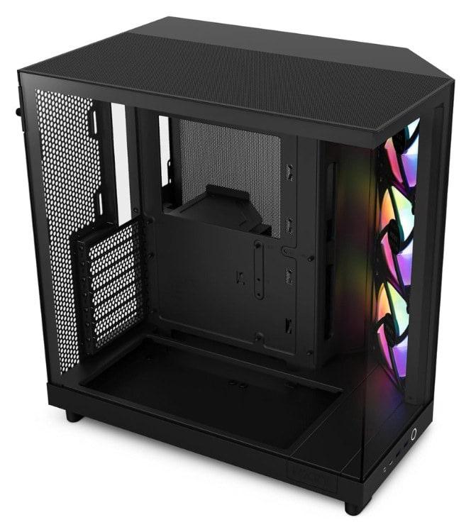 NZXT H6 FLOW RGB COMPACT DUAL-CHAMBER ATX BLACK CASE