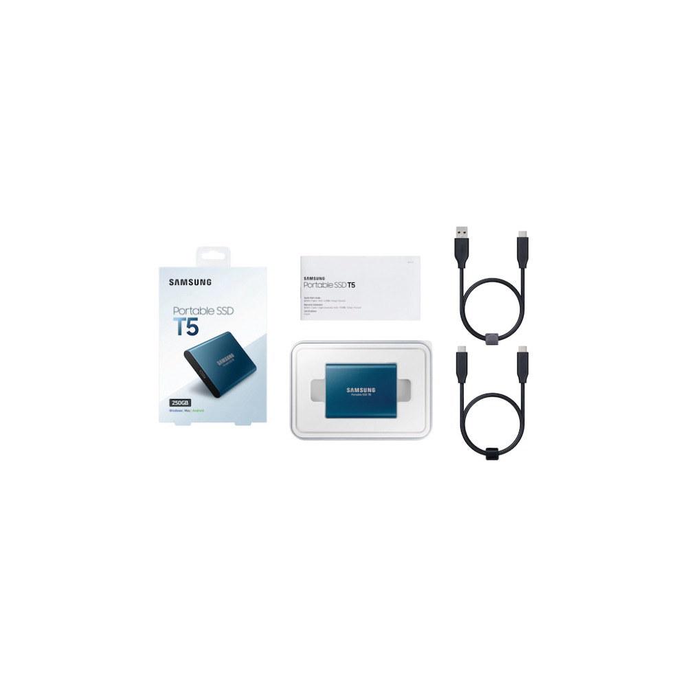 SAMSUNG Portable SSD T5 250GB – USB 3.1 Gen 2 External SSD