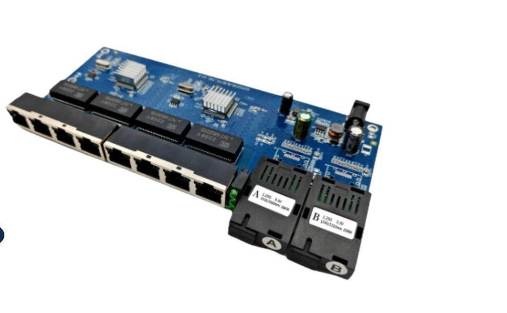 HUB 8PORT-POE- 2FIBER-1G