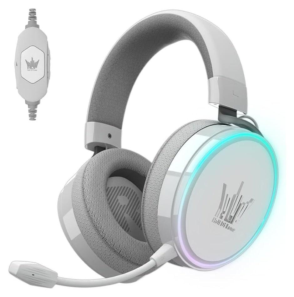 GALAX HOF Maestro Matte 7.1 USB RGB Gaming Headset – Glossy White