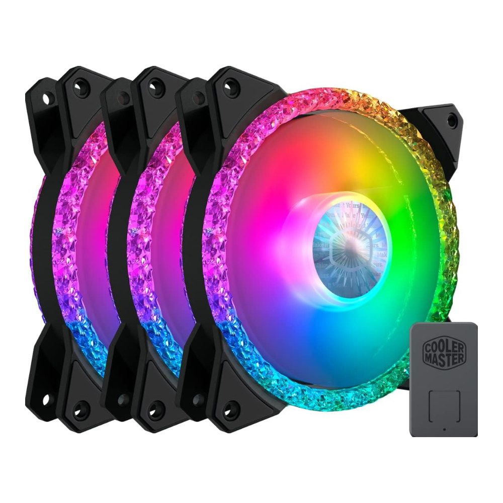 Cooler Master MasterFan MF120 Prismatic ARGB 3-in-1 120mm Case Fans – Black