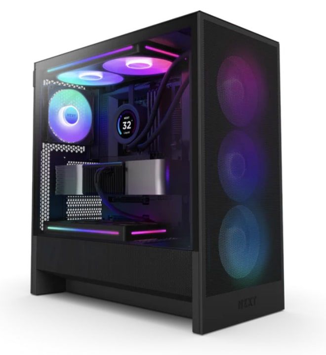 NZXT H5 FLOW RGB EDITION ATX MID TOWER CASE 2024-BLACK