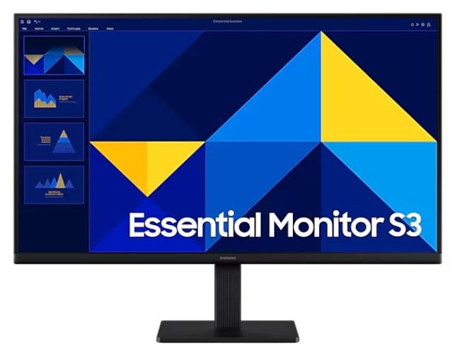 SAMSUNG Essential Monitor S3 S30GD 24″ FHD 5Ms 100Hz IPS – LS24D300GA