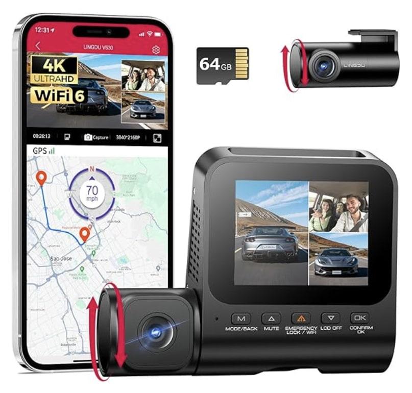 LINGDU DASH CAM V630 – 3CAM 4K