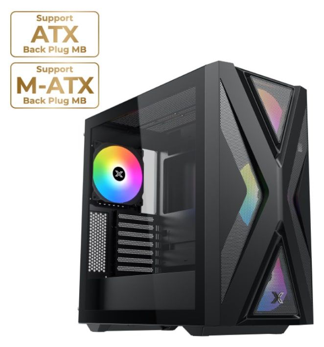 XIGMATEK HYPERION – E-ATX Mid-Tower PC Case – Black