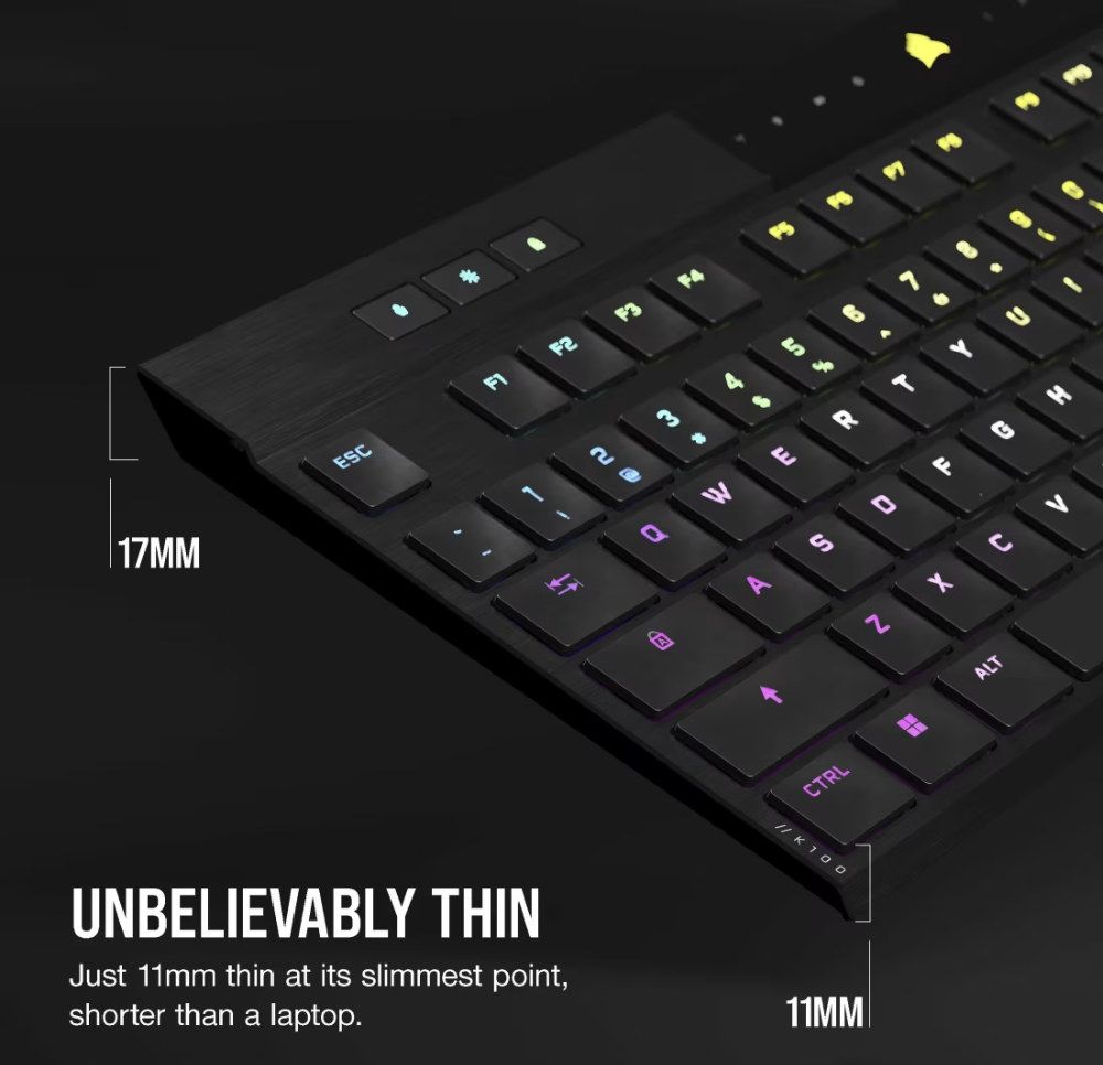 CORSAIR K100 AIR WIRELESS RGB Ultra-Thin Mechanical Gaming Keyboard
