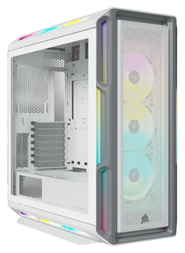 CORSAIR ICUE 5000T RGB TEMPERED GLASS MID-TOWER CASE WHITE