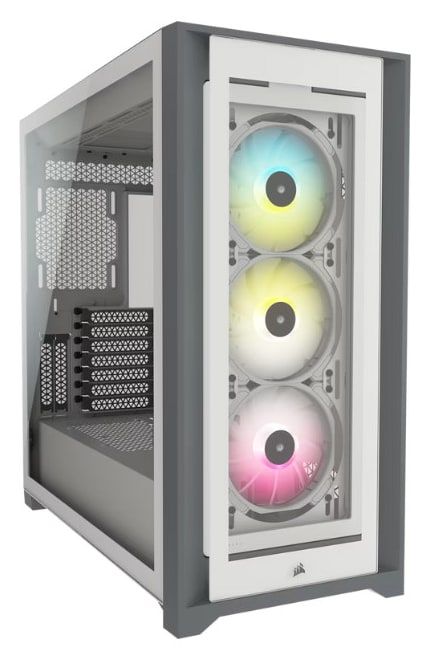 CORSAIR ICUE 5000X RGB TEMPERED GLASS MID-TOWER SMART CASE WHITE