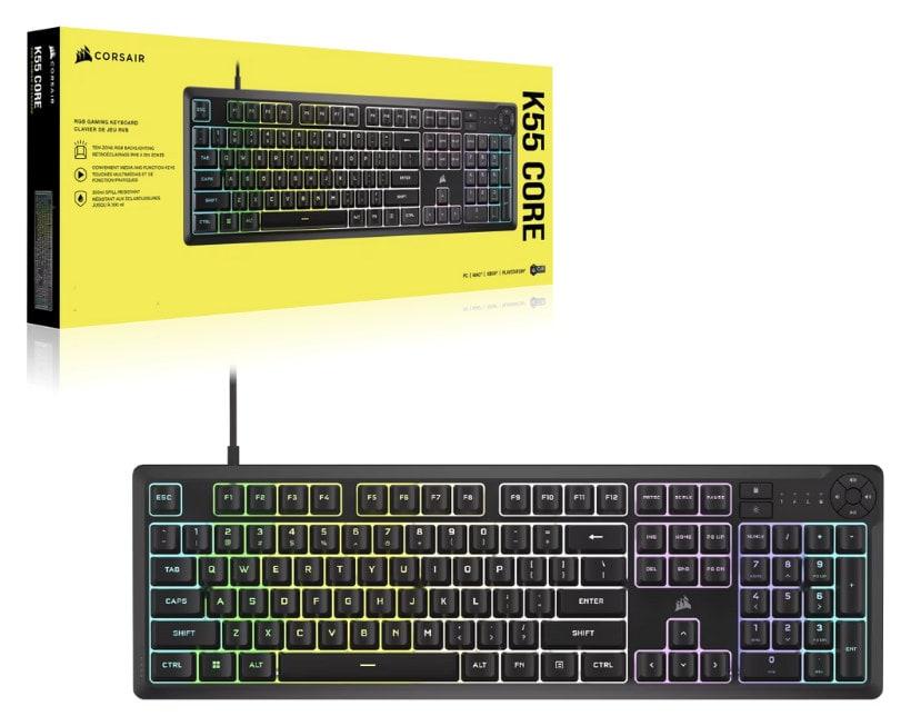 CORSAIR K55 CORE RGB Gaming Keyboard – Black