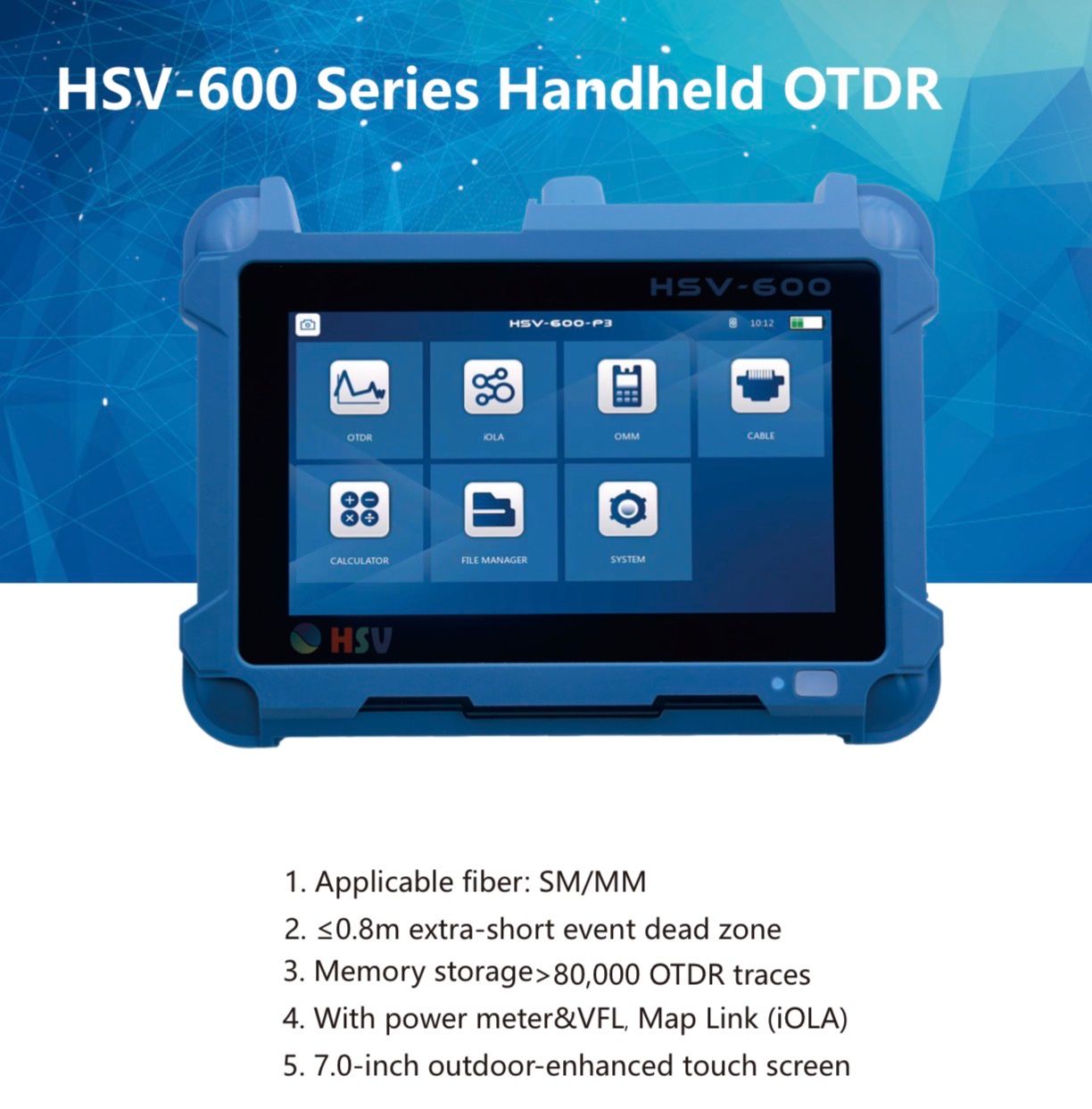 HSV-600 Series Handheld OTDR