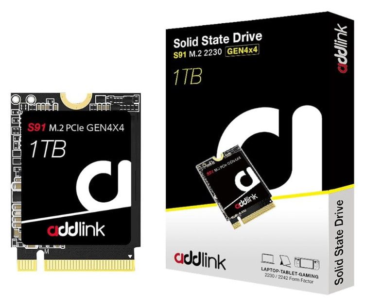 ADDLINK S91-1TB NVME M.2 GEN4 2230 SMALL SSD