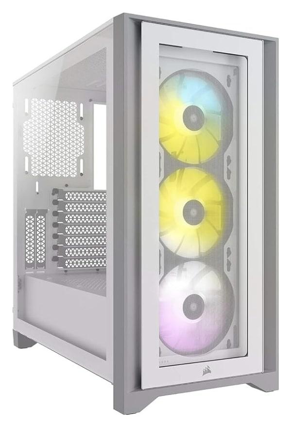 CORSAIR ICUE 4000X RGB TEMPERED GLASS MID-TOWER CASE WHITE