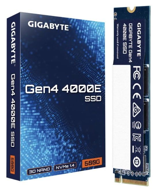 GIGABYTE Gen4 4000E SSD 500GB PCIe 4.0 NVMe M.2