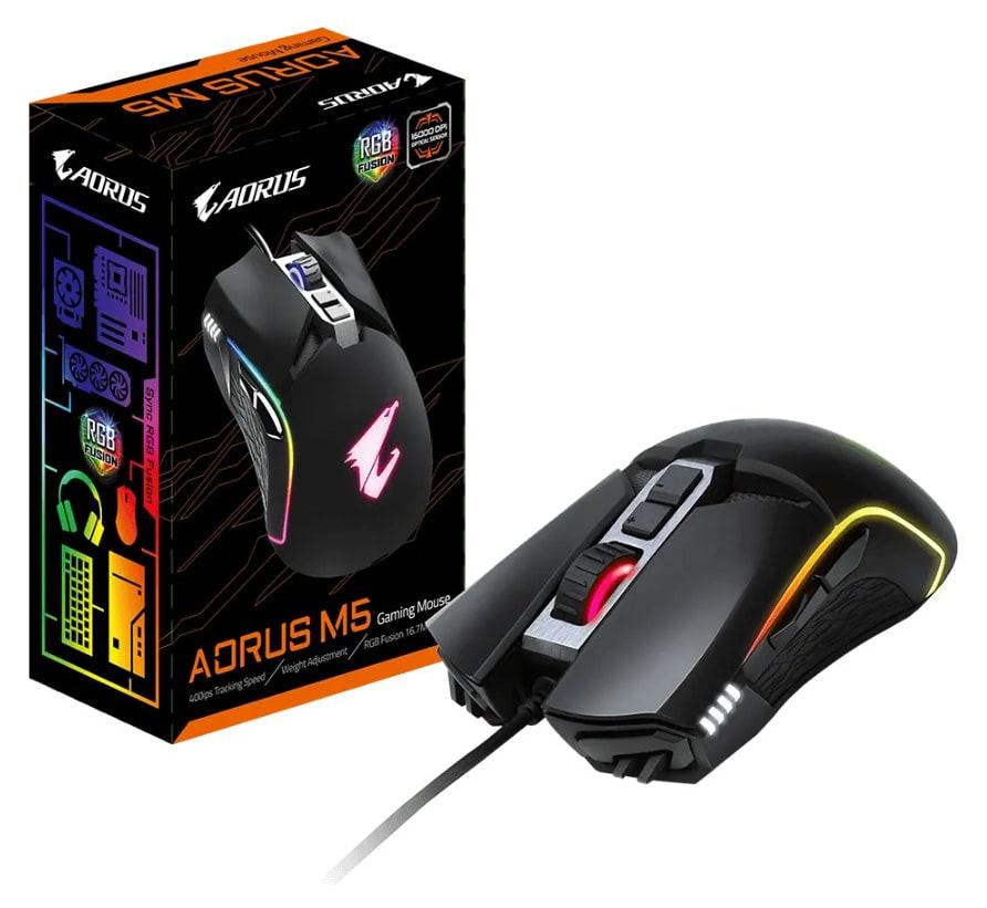 GIGABYTE GAMING MOUSE AORUS M5 USB BLACK