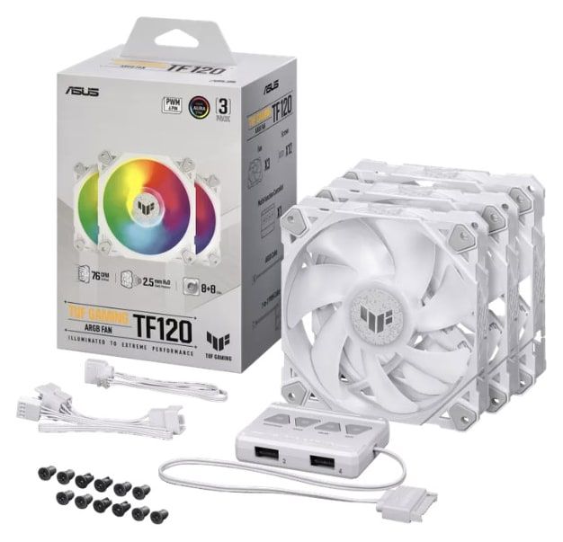 ASUS TUF Gaming TF120 ARGB Fan – Triple Fan Kit with ARGB Controller