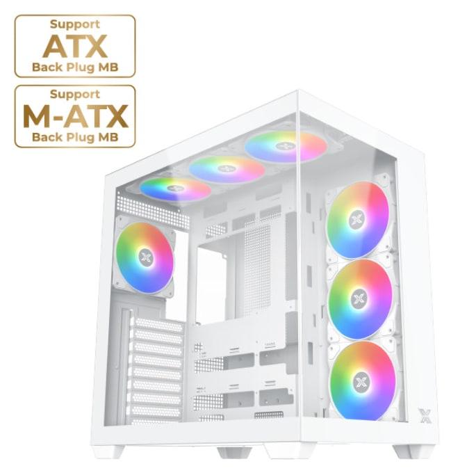 XIGMATEK AQUA V AIR ARCTIC – ATX Mid-Tower PC Case – White