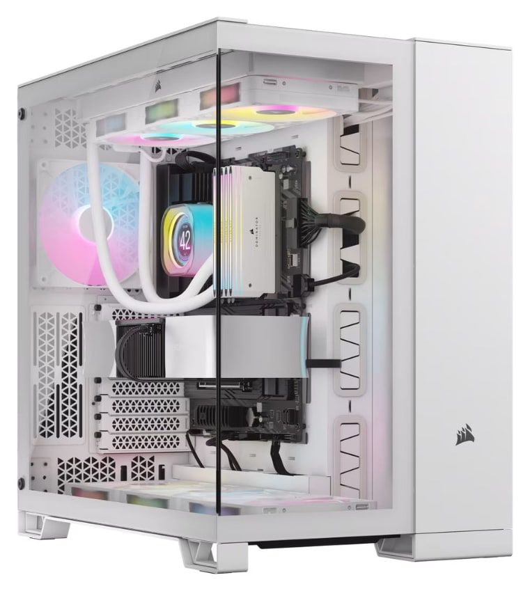 CORSAIR 6500X TEMPERED GLASS MT CASE RGB WHITE ICUE LINK