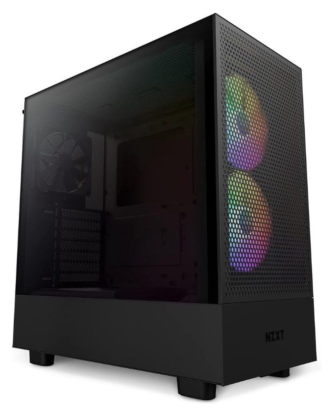 NZXT H5 FLOW RGB (2023) ATX Mid-Tower Case – Black