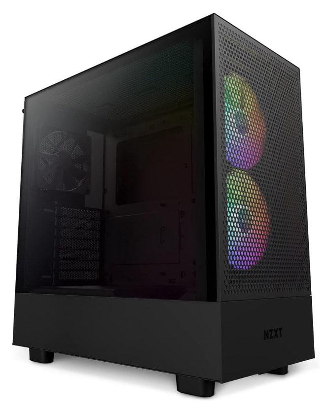 NZXT H5 FLOW RGB (2023) ATX Mid-Tower Case – Black