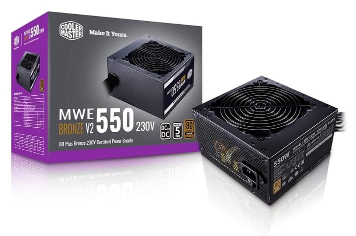 COOLERMASTER MWE 550W 80+PLUS BRONZE V2 BLACK Power Supply