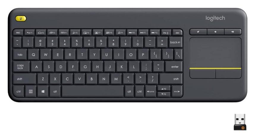 Logitech K400 Plus Wireless Touch Keyboard – Black