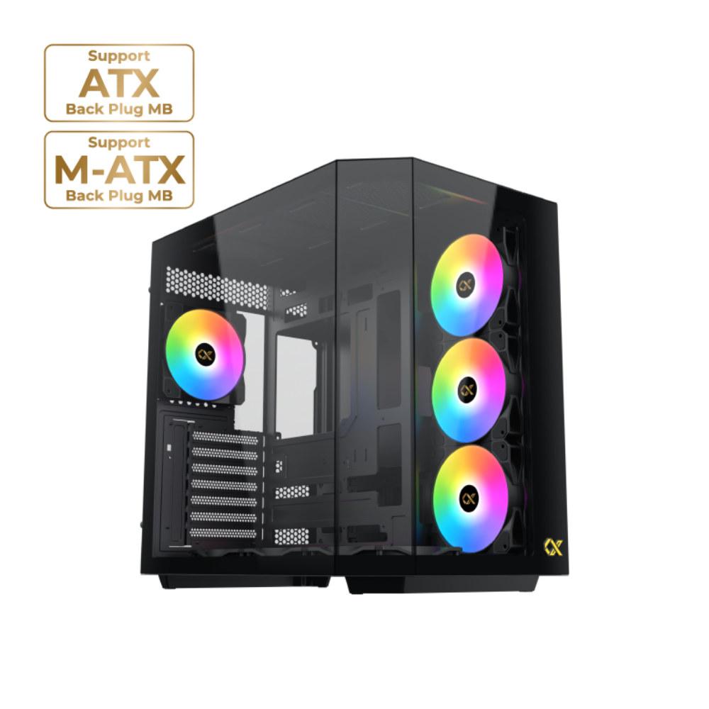 XIGMATEK CUBI II – E-ATX Mid-Tower PC Case – Black