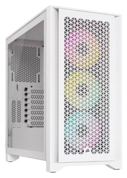 CORSAIR ICUE 4000D RGB TOWER TEMPERED GLASS CASE WHITE