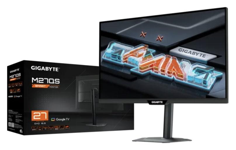 GIGABYTE M27QS 27″ Gaming Monitor – QHD 180Hz SS IPS – Google TV